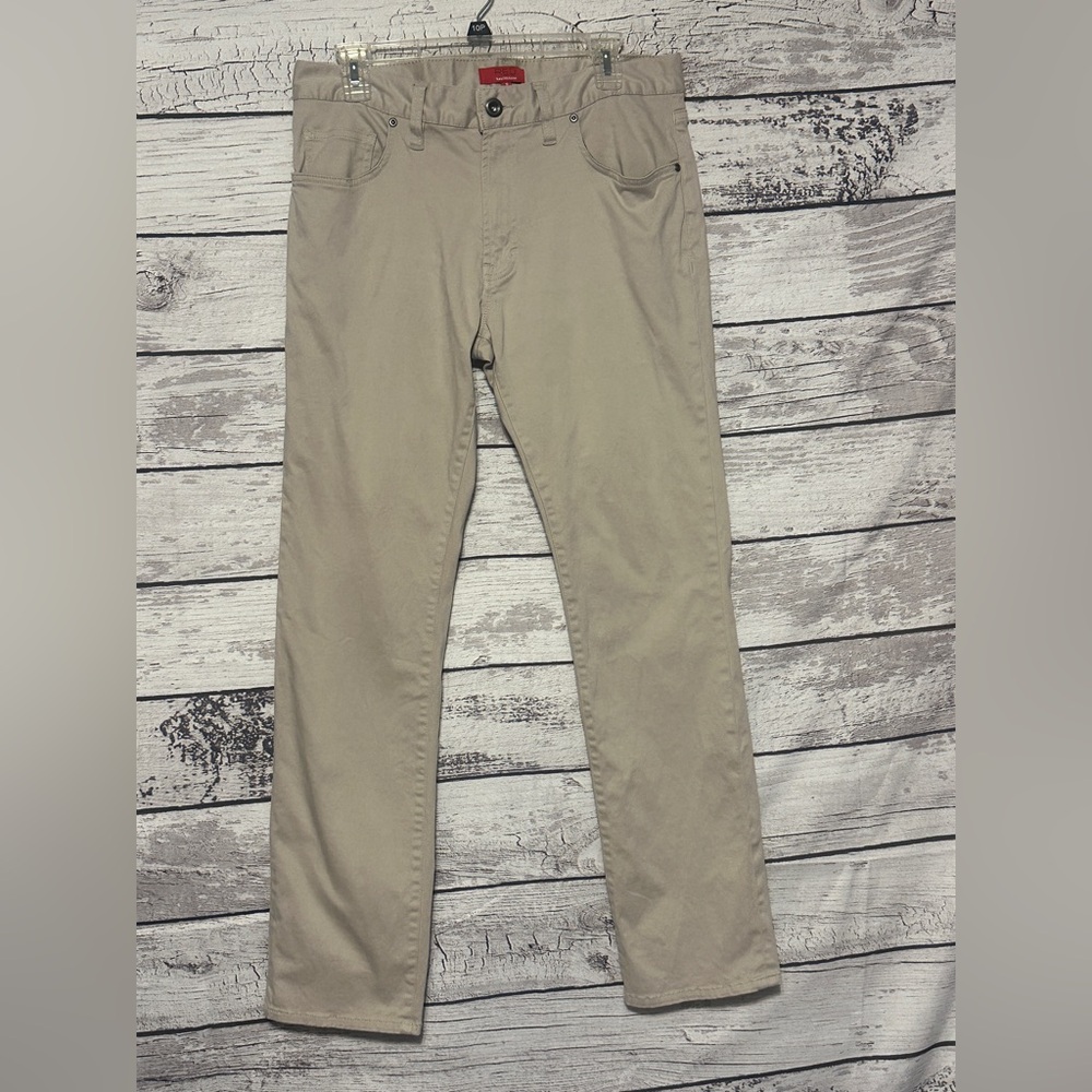 RED Saks Fifth Avenue Khaki Pants Size 32 Tan Stretch